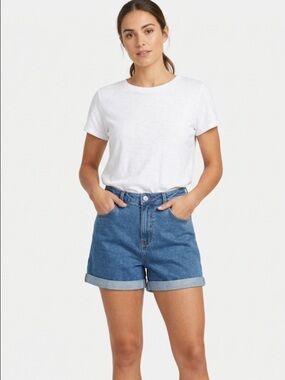 Steve Madden High-Rise Denim Shorts Size L | Sculpting Fit‎ | Streetwear Staple